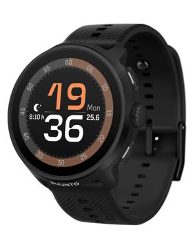 Suunto Run All Black silikonirannekkeella