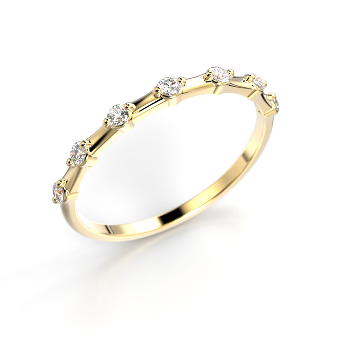 Festive Isla timanttisormus keltakulta 0.14ct 712-014-KK