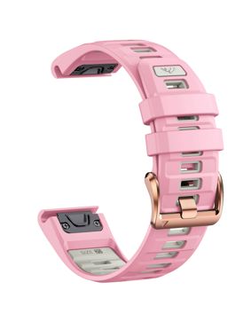 Tiera Garmin Fenix silikoniranneke pikalukituksella pinkki 20 mm