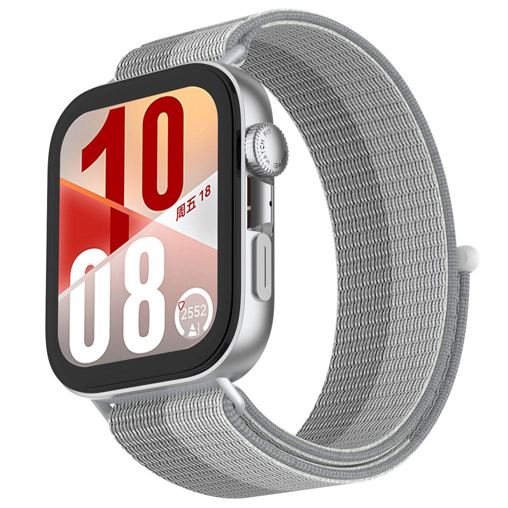 Tiera Huawei Watch Fit 4 nailonranneke harmaa