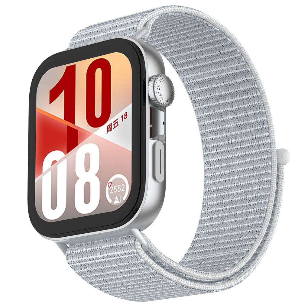 Tiera Huawei Watch Fit 4 nailonranneke valkoinen