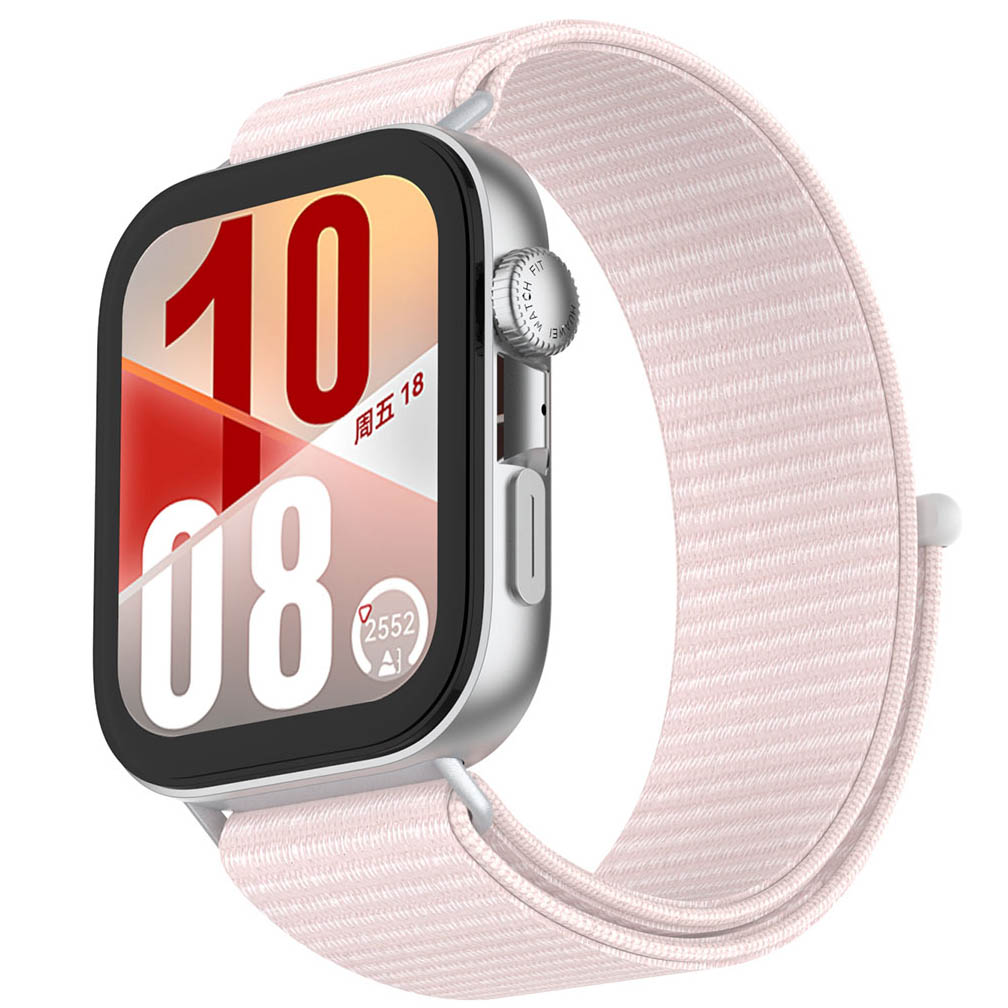 Tiera Huawei Watch Fit 4 nailonranneke pinkki