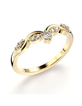 Festive Lilja timanttisormus keltakulta 0.12ct 715-012-KK