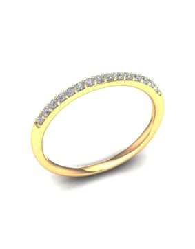 Lykka Elegance kultainen rivitimanttisormus 0,12 ct