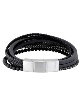 Lykken Strong nahkarannekoru musta 21cm