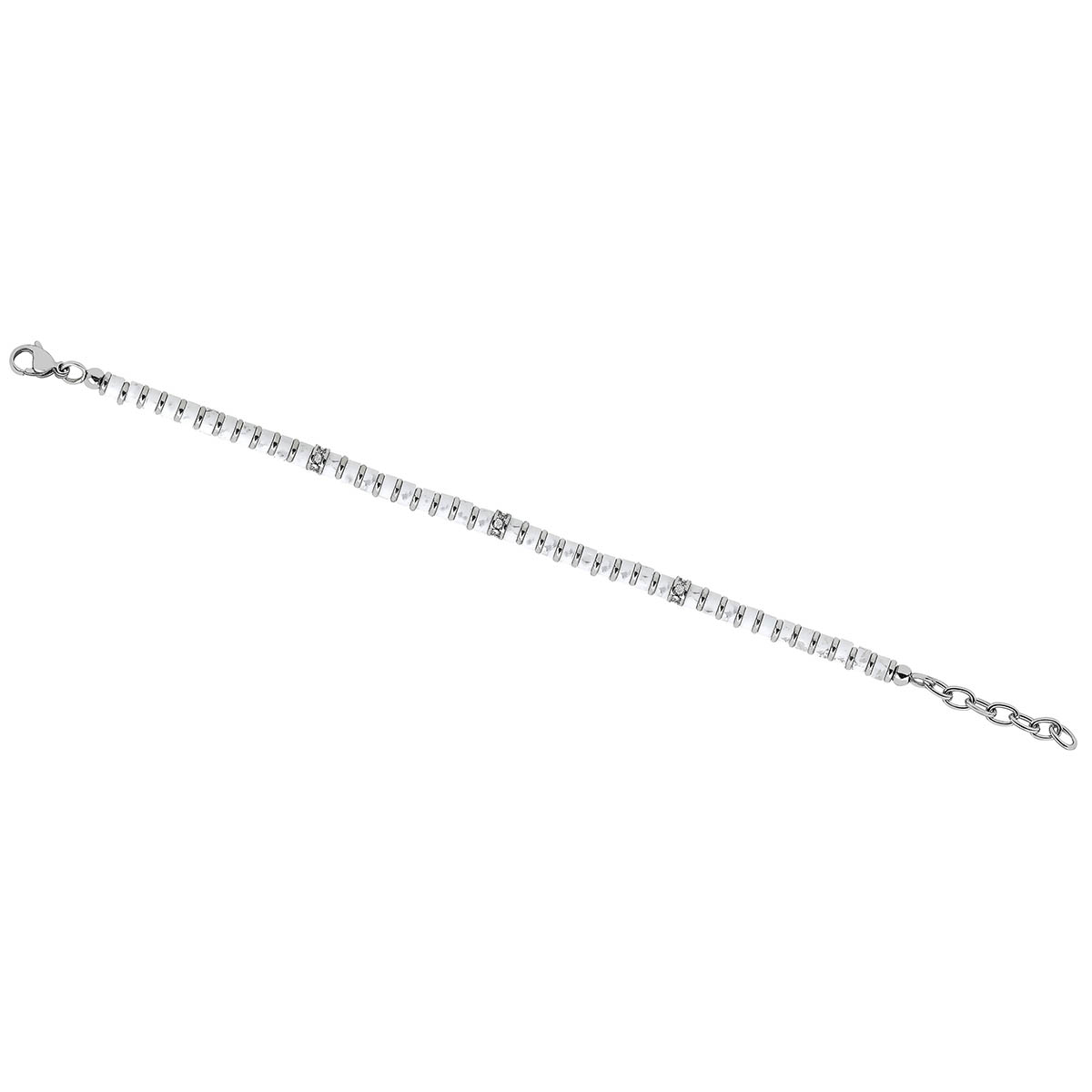 Lykka Strong rannekoru valkoinen kivirannekoru 18+3cm