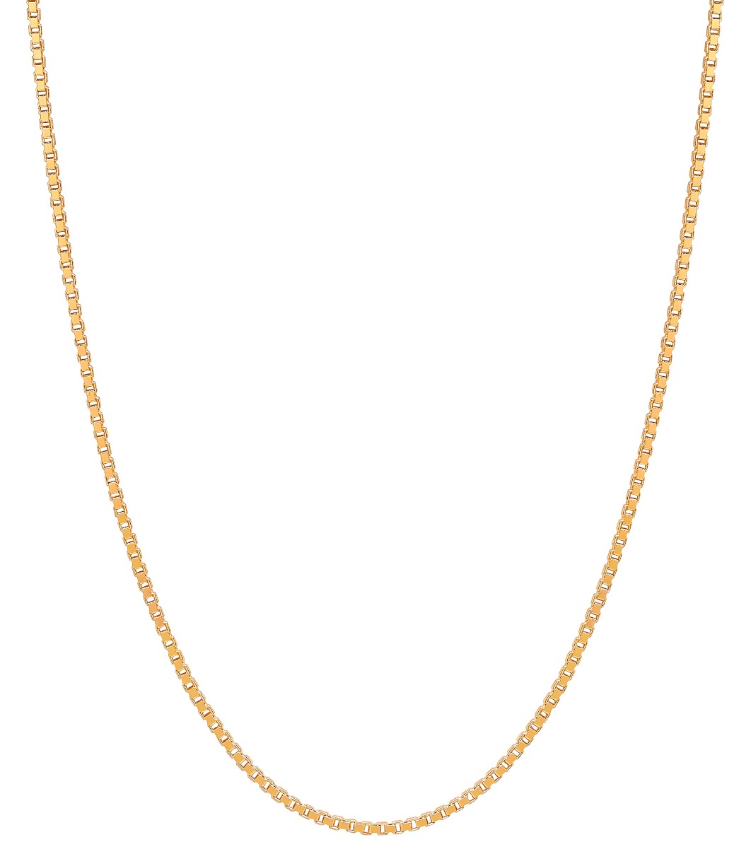 Lykka Basics venetsiaketju kullattu hopea 1mm