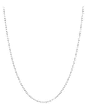 Lykken Basics venetsiaketju rodinoitu hopea 1mm