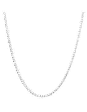 Lykken Basics panssariketju 1,7 mm rodinoitu hopea