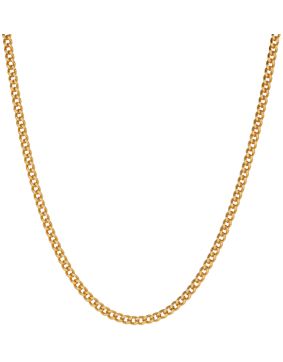 Lykken Basics panssariketju 2.45 mm kullattu hopea