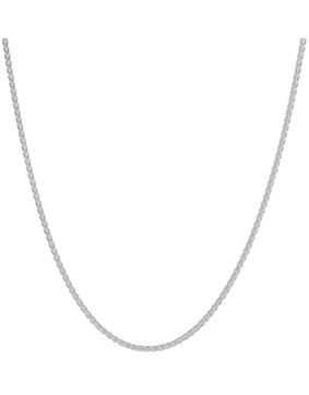 Lykken Basics vehnäketju 1.2 mm rodinoitu hopea