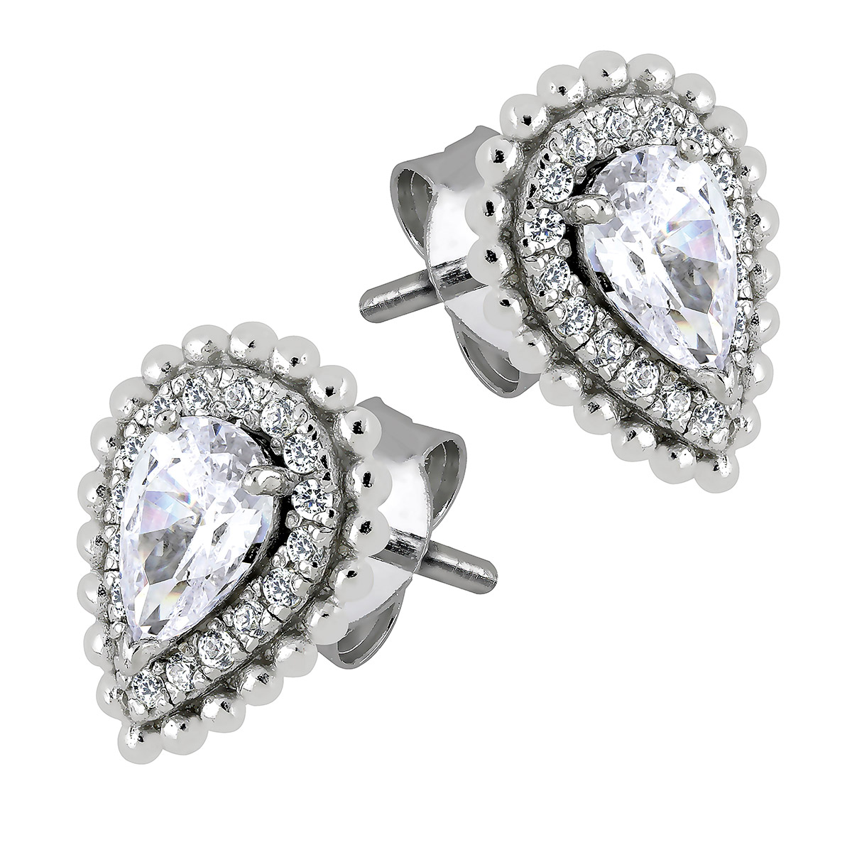 Lykka Casuals korvakorut hopea zirkonia