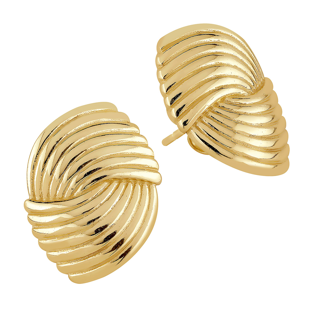 Lykka Casuals kullatut korvakorut kierrekuvioitu