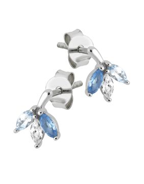 Lykken Casuals hopeakorvakorut lehtikuvio