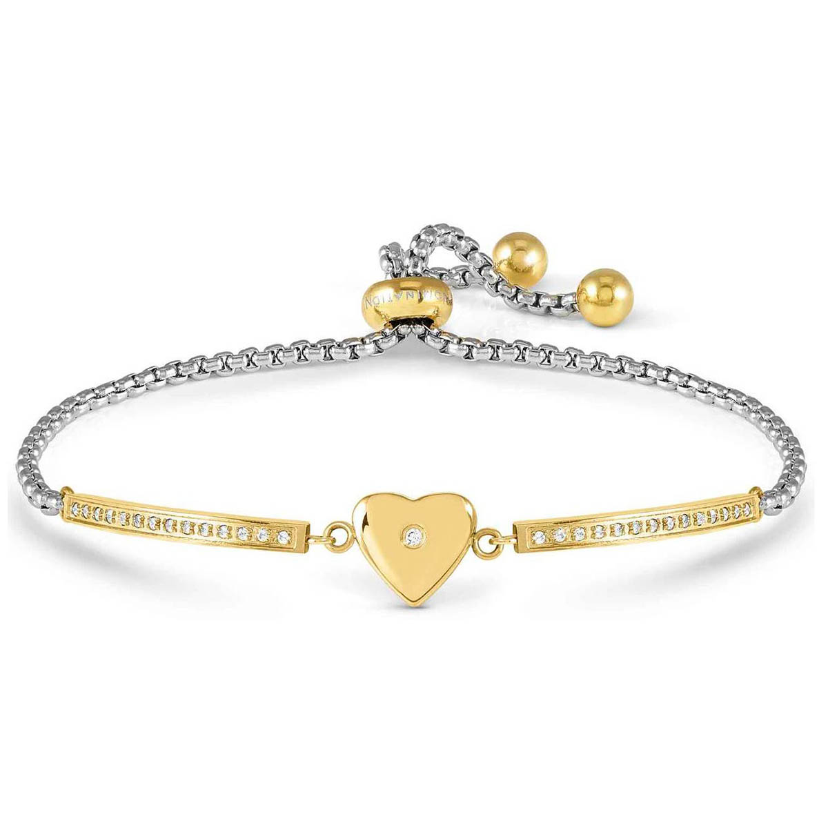 Nomination Milleluci Refined rannekoru sydän kulta 028018/022