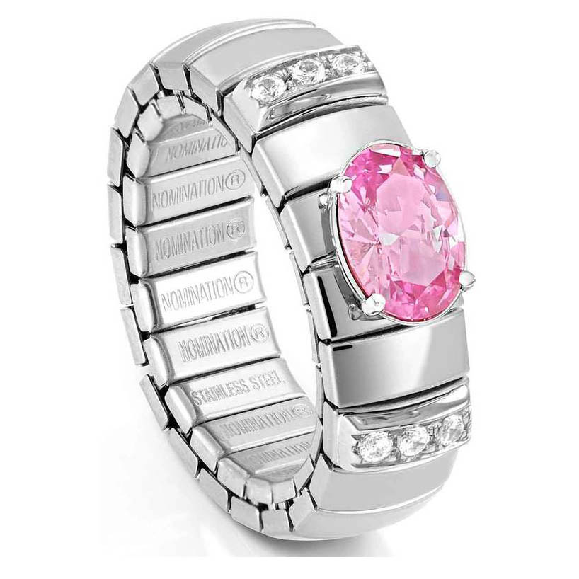 NOMINATION XTE hopeasormus kirkas/pinkki zirkonia 048001/003