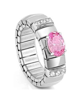 NOMINATION XTE hopeasormus kirkas/pinkki zirkonia 048001/003