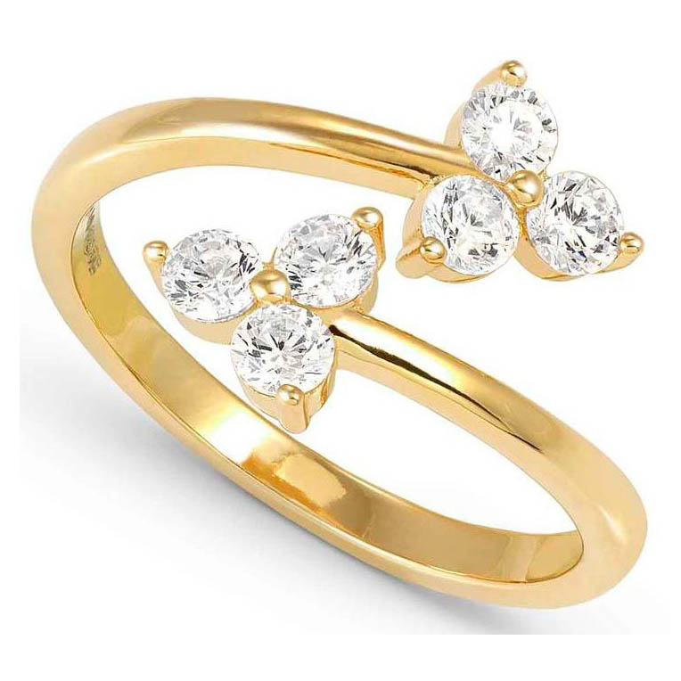 Nomination Life Bouquet kullattu hopeasormus kirkas zirkonia 242500/012