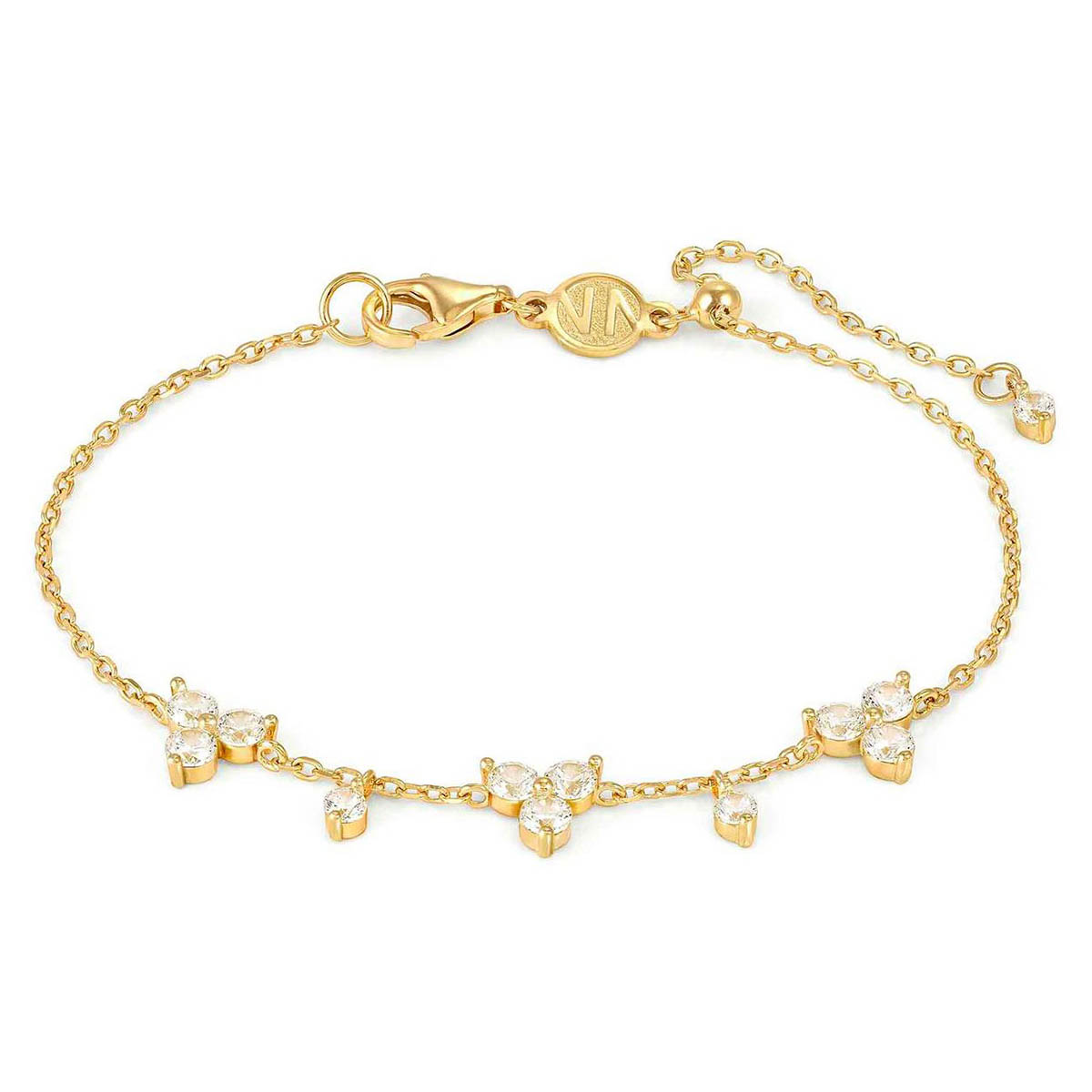 Nomination Life Bouquet kullattu rannekoru kirkas zirkonia 242504/012