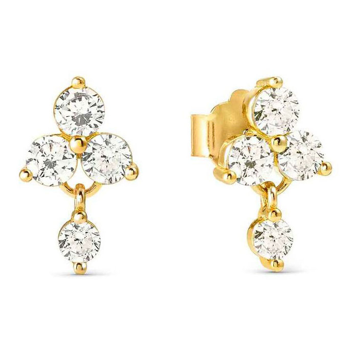 Nomination Life Bouquet kullatut korvakorut kirkas zirkonia 242510/012