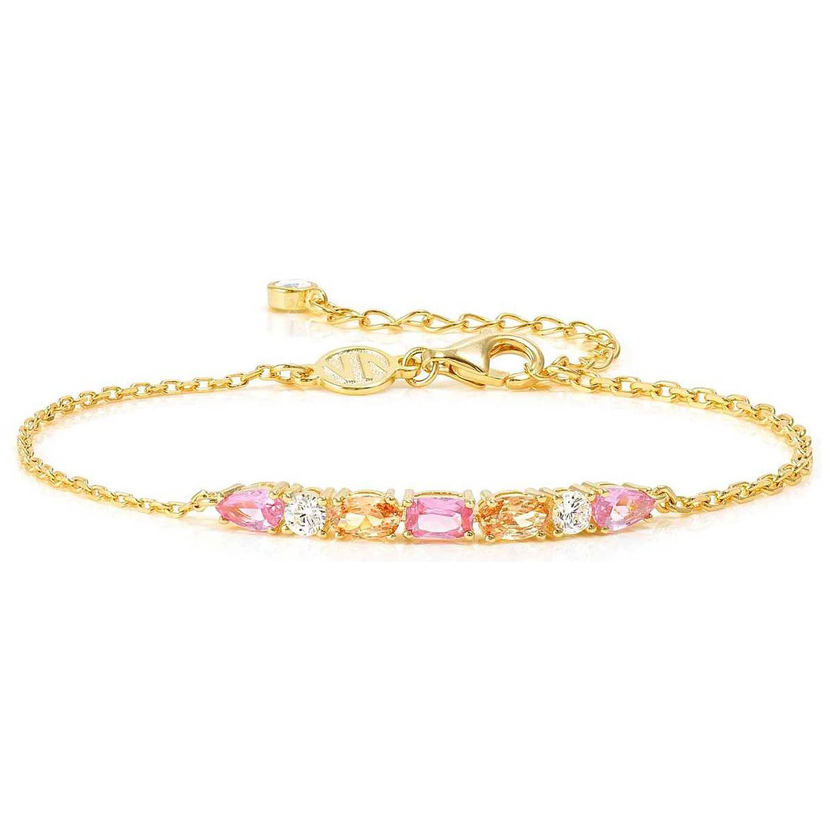 Nomination Colour Wave Aurora Edition kullattu rannekoru pinkki/kirkas/oranssi zirkonia 149852/024