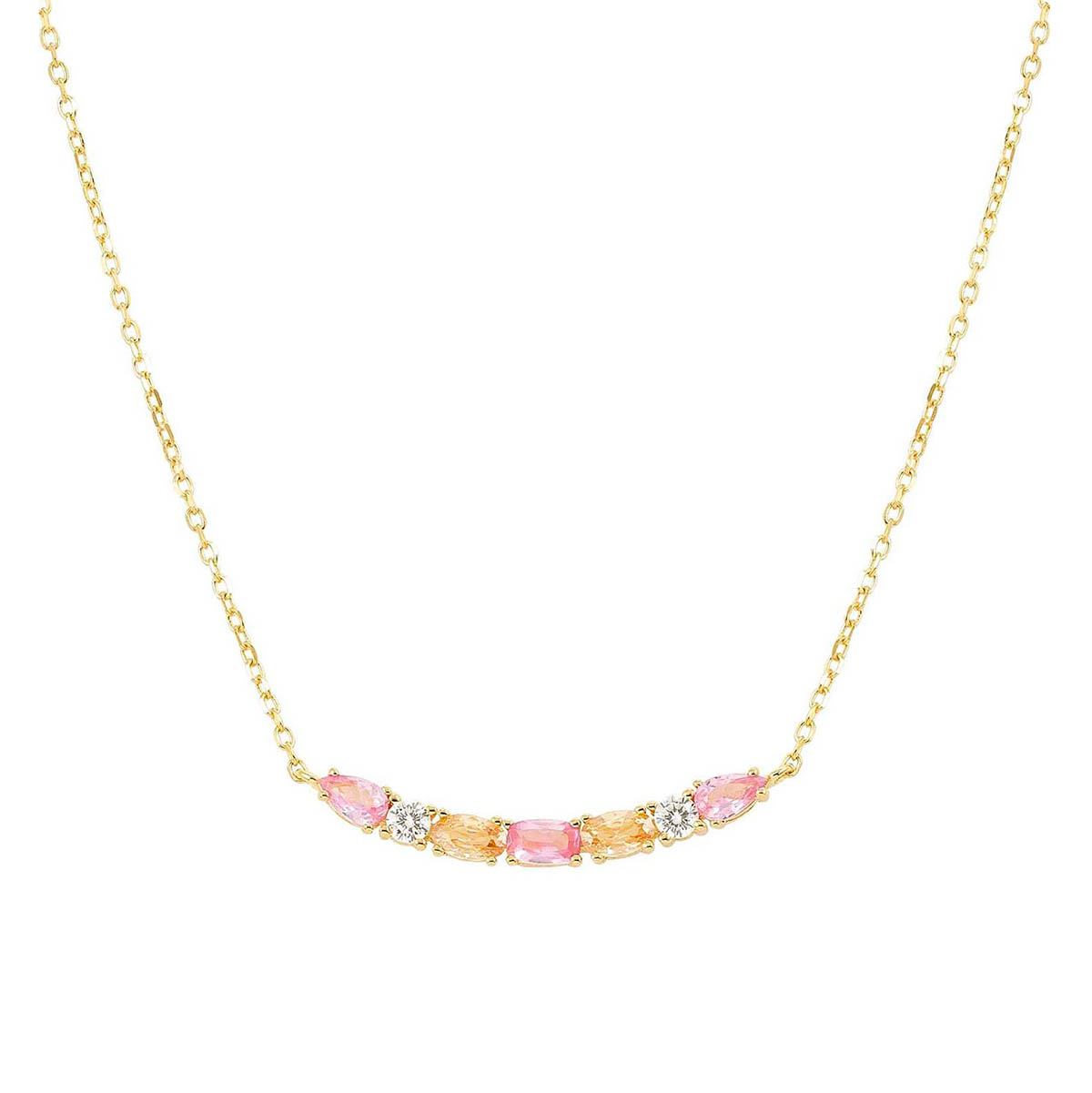 Nomination Colour Wave Aurora Edition kaulakoru oranssi/pinkki zirkonia 149857/024