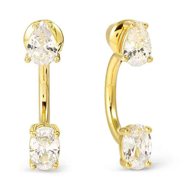 Nomination Colour Wave Aurora Edition kullatut korvakorut kirkas zirkonia 149860/020