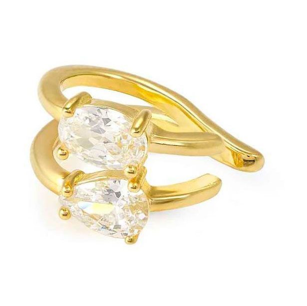 Nomination Colour Wave Aurora Edition kullattu korvakoru kirkas zirkonia 149863/020