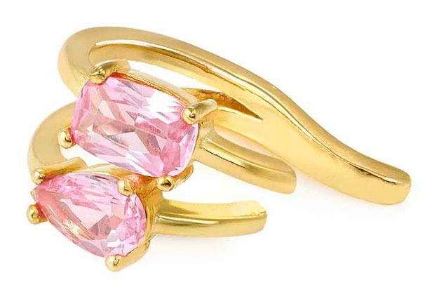 Nomination Colour Wave Aurora Edition kullatut korvakorut pinkki zirkonia 149863/021