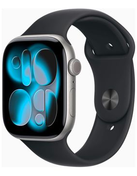 Apple Watch Series 11 GPS 46mm Space Grey Aluminium Case with Black Sport Band MEV44QN/A