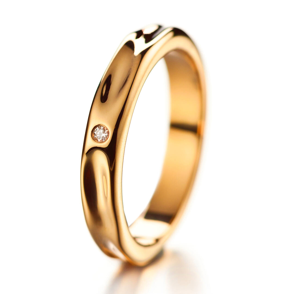 Lumoava Hunaja timanttisormus keltakulta 724990000