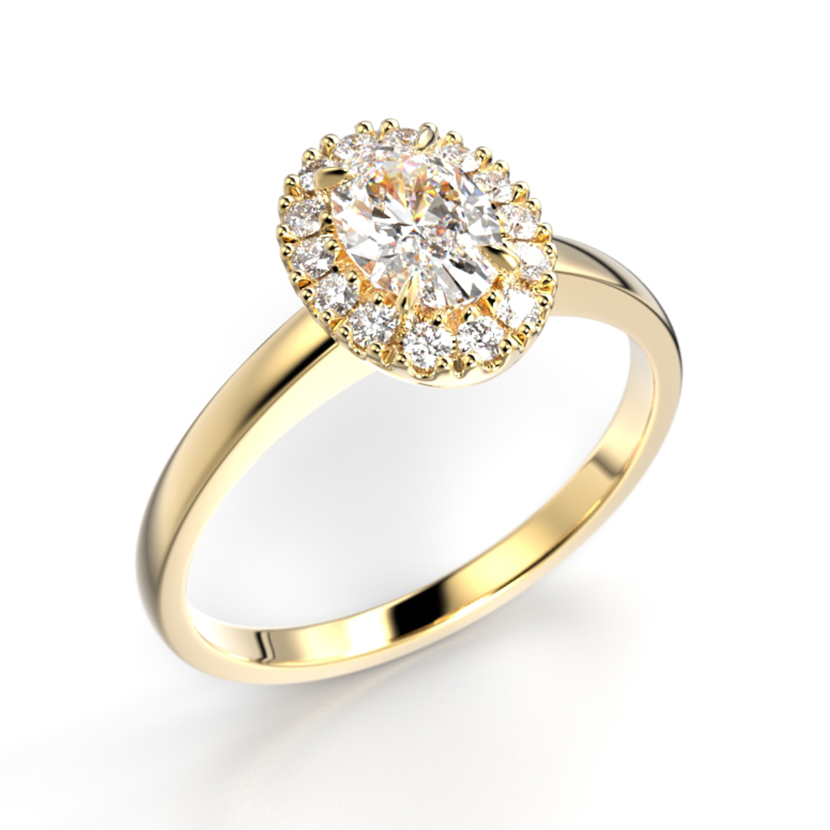 Festive Selena Halo timanttisormus 0.64ct 726-064-KK