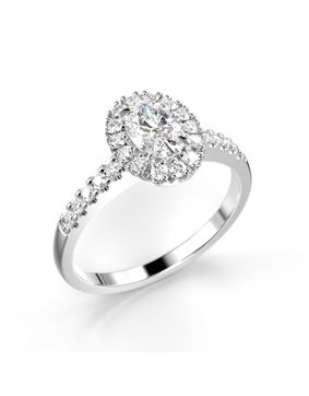 Festive Selena Halo timanttisormus 0.74 ct 727-074-VK