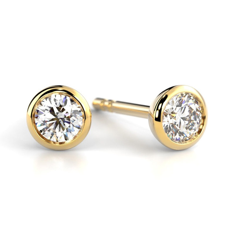 Festive timanttikorvakorut Auréa Bezel 2 x 0.10 ct 739-020-KK