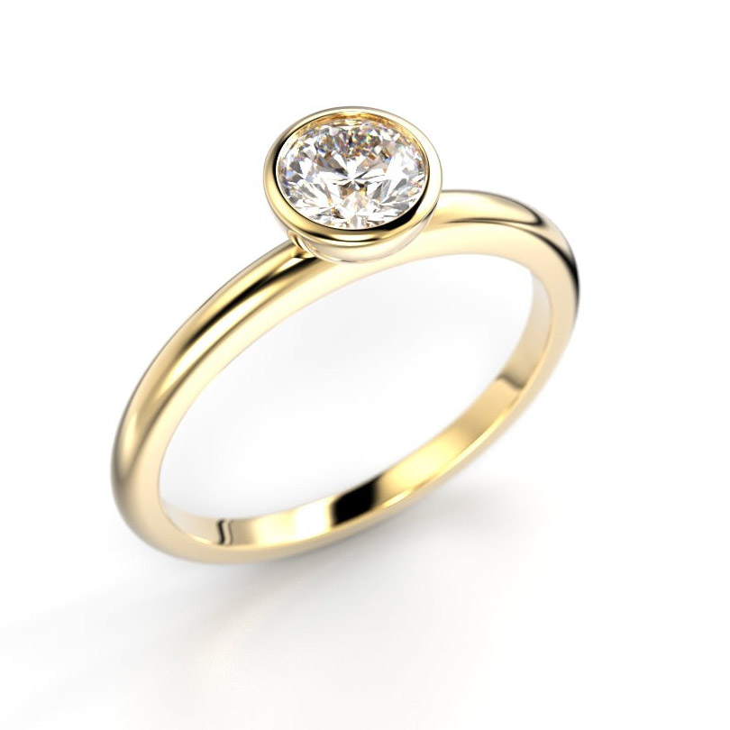 Festive Auréa Bezel 0.50 ct timanttisormus 14-741-050-KK-HSI1