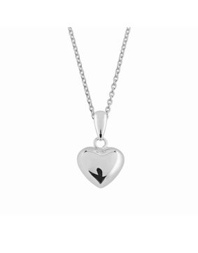 Lykken Hearts hopeinen sydänriipus ketjulla 10 mm