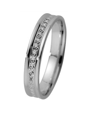 Kohinoor 3,5mm timanttileikattu 14K valkokultainen sormus 003-120