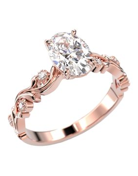 Festive Feeniks Lux Oval 1.06ct timanttisormus 754-106-PK
