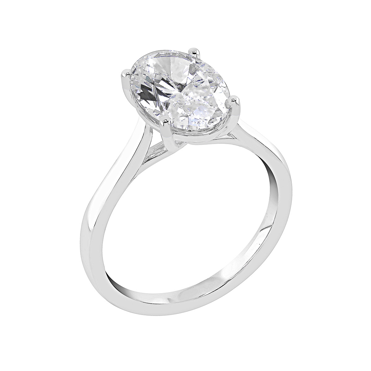 Midem Copenhagen yksikivinen timanttisormus 3,00ct valkokulta