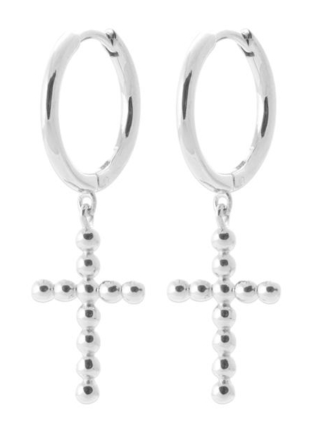 Lykka Crosses risti hopeakorvakorut