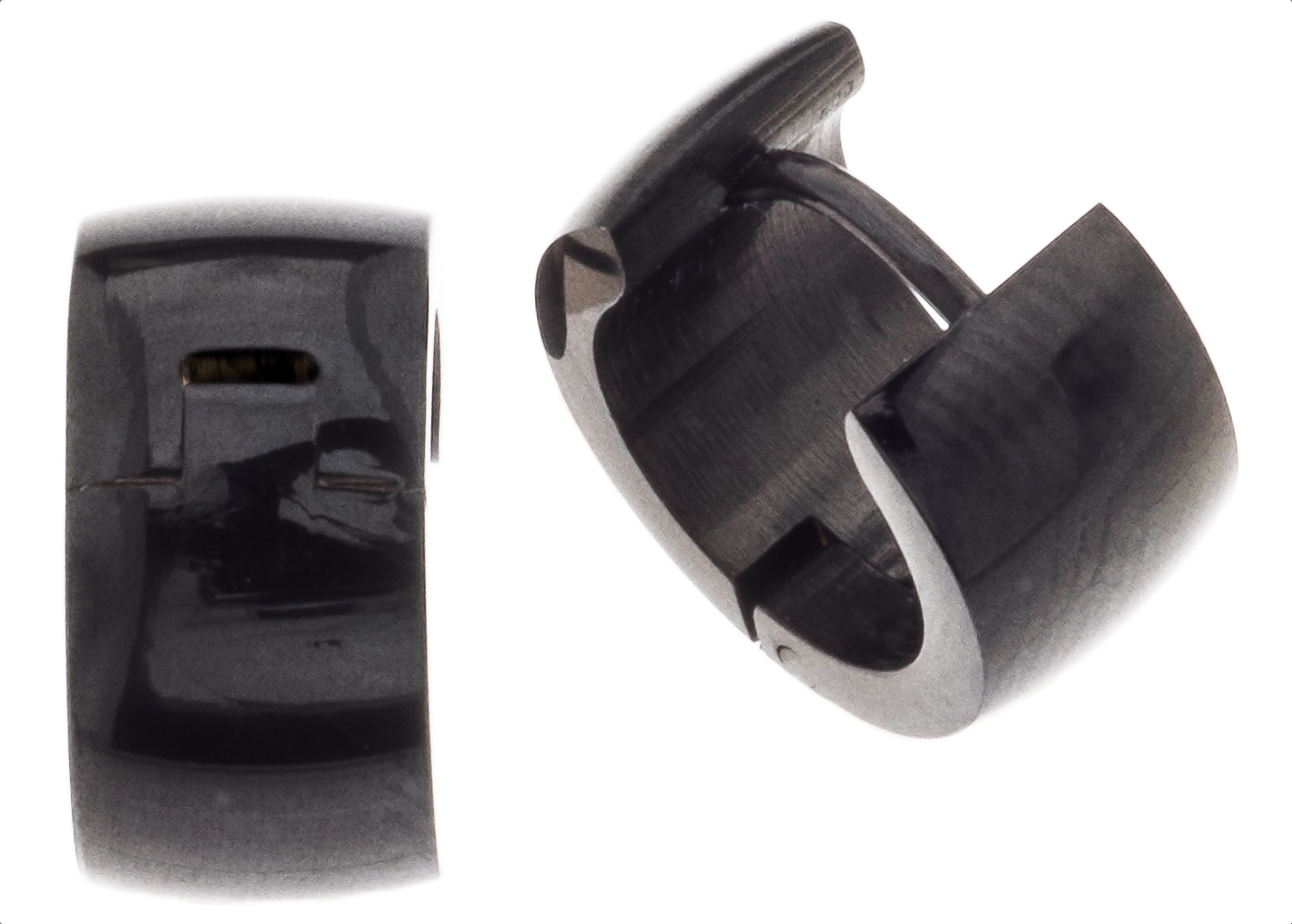 Silver Bar musta korvarenkaat 7x10 mm teräs 7715