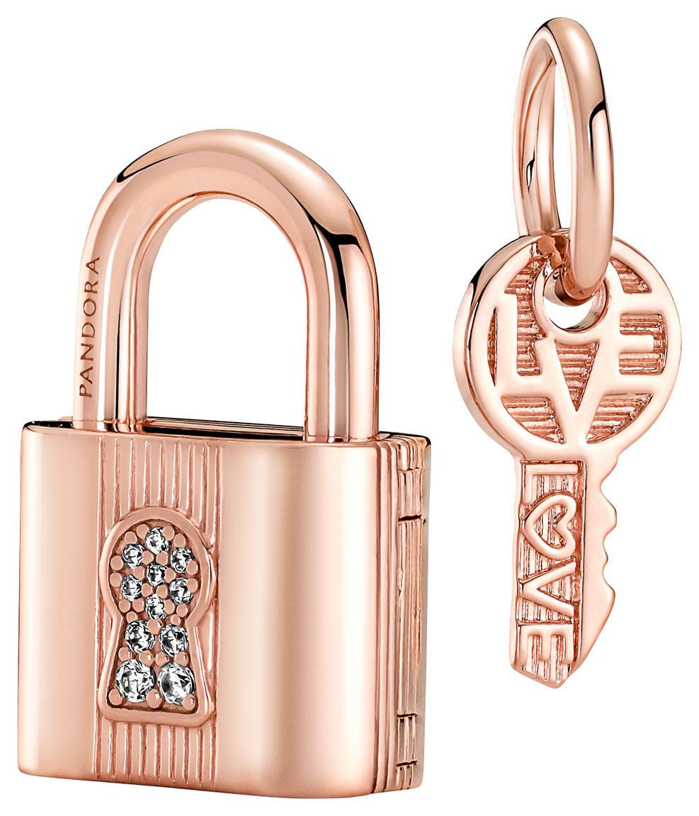 Pandora punakullattu lemmenlukko ja avain hela 780088C01