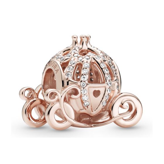 Pandora 14k Rose Gold-Plated Disney Cinderella Pumpkin Coach hela 789189C01