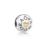 Pandora 796219 Logo silver clip with 14k