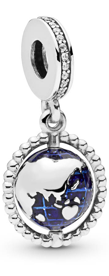 Pandora hopeinen maapallo hela 798021CZ