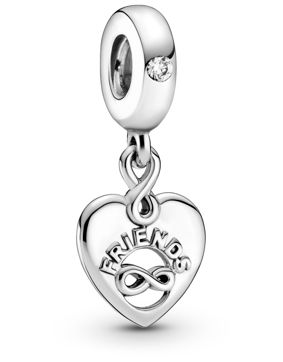 Pandora hopeinen ystävyys sydänhela 799294C01