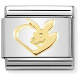 Nomination Gold Rabbit in Heart 030162-50