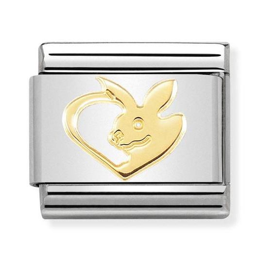 Nomination Gold Rabbit in Heart 030162-50