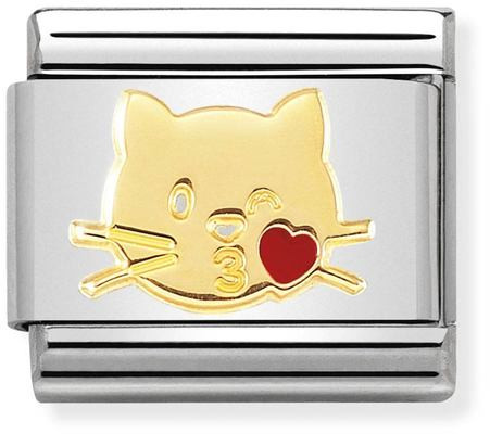 Nomination Gold Flying Kiss Cat 030272-45