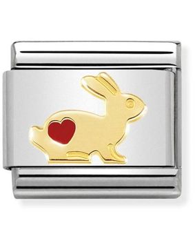 Nomination Gold Rabbit with Heart 030272-46